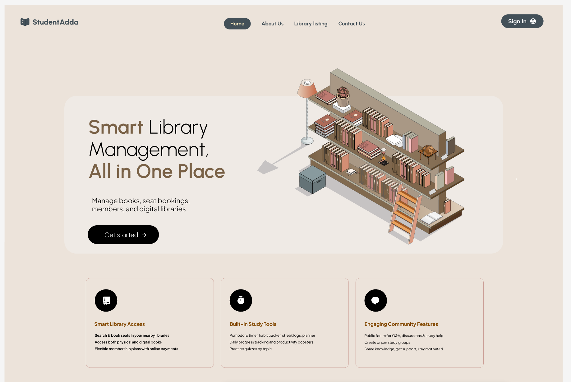 StudentAdda - Library Management & Productivity Platform